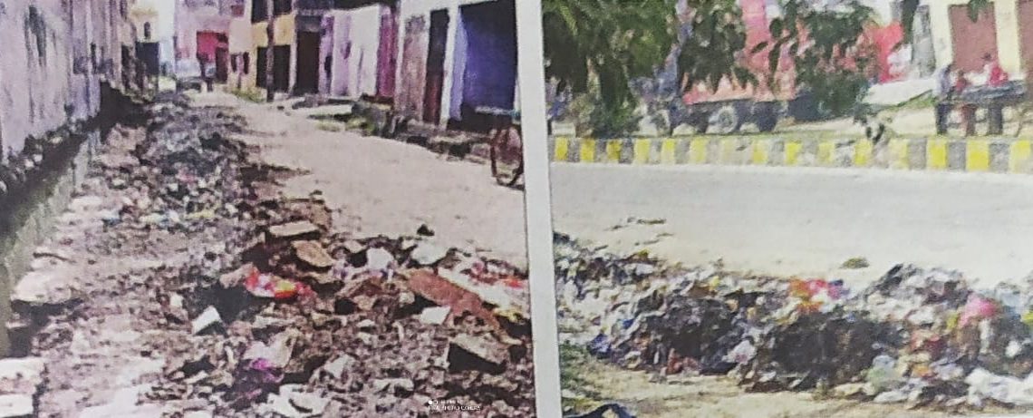 शिवभक्तों की राह में टूटी सड़कें और कूड़े का ढेर
